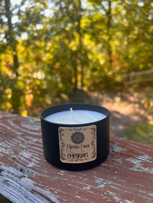 8oz. Jasmine Soy Candle//Matte Black Collection