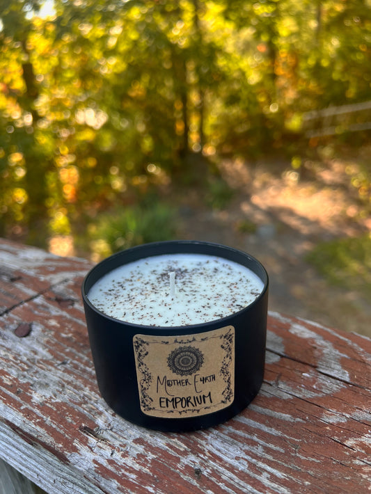 8oz. Bergamot Black Tea Soy Candle//Matte Black Collection