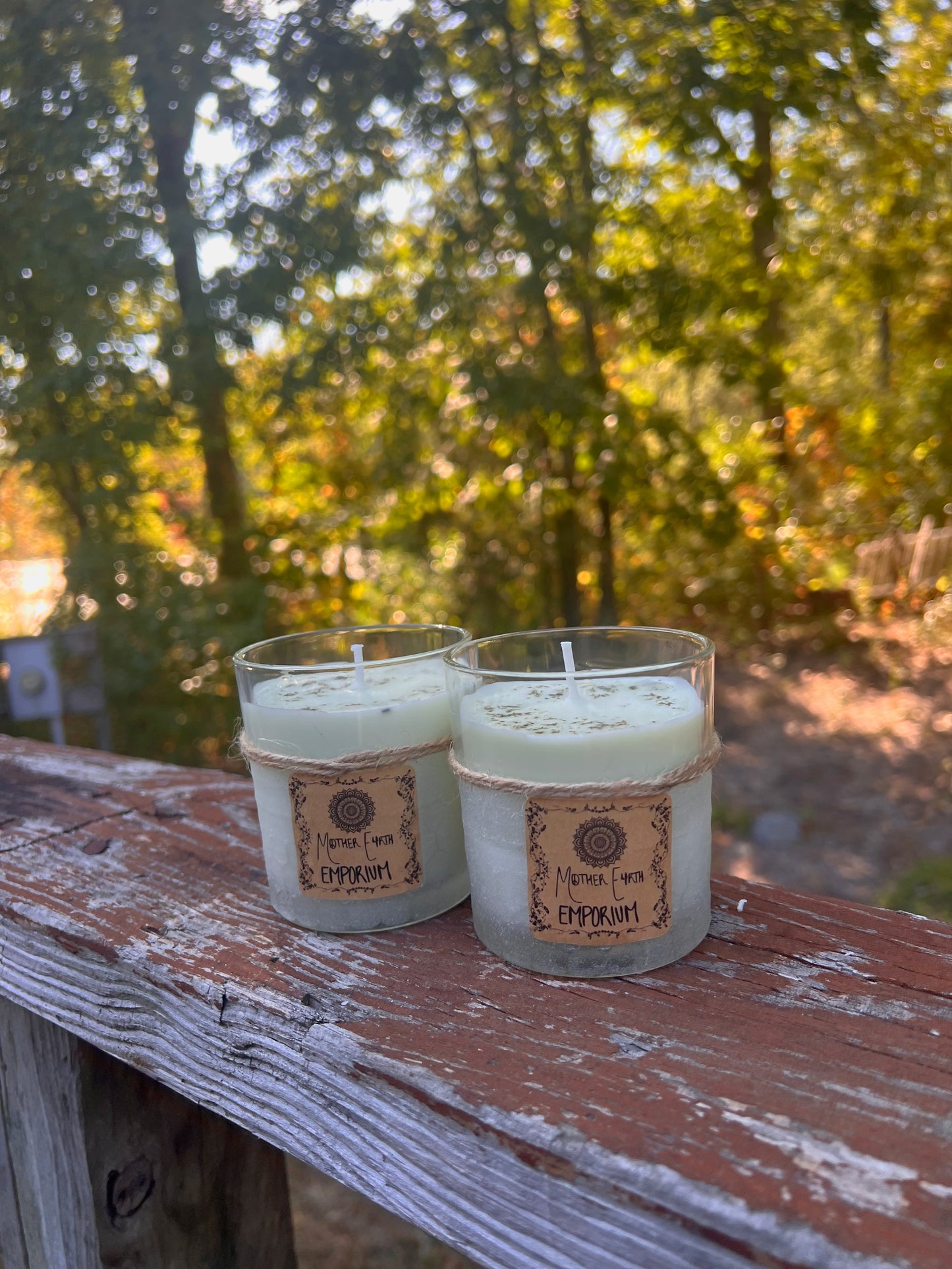 Green Tea Candle//Thrifted Glass Collection