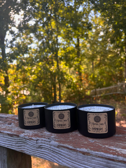 8oz. Bergamot Black Tea Soy Candle//Matte Black Collection