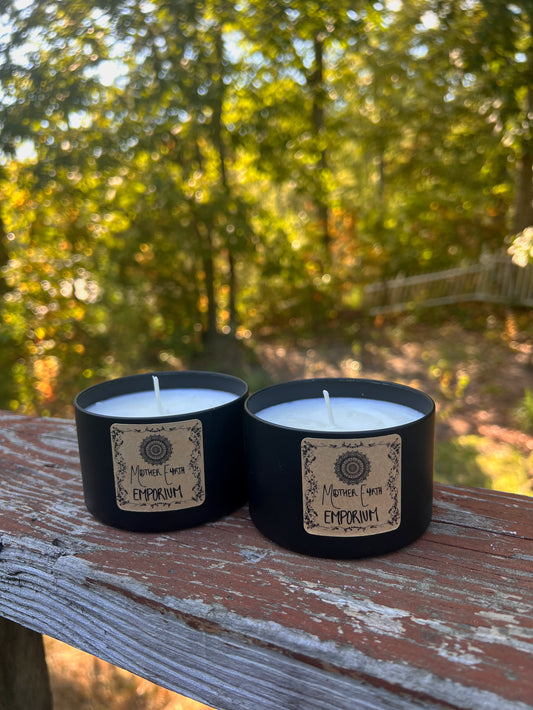 8oz. Jasmine Soy Candle//Matte Black Collection
