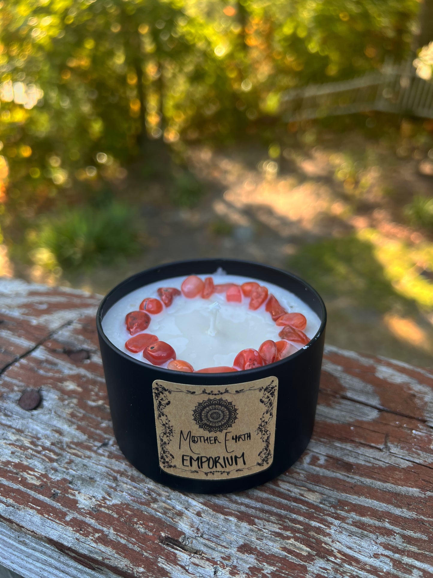8oz. Nag Champa Soy Candle//Matte Black Collection