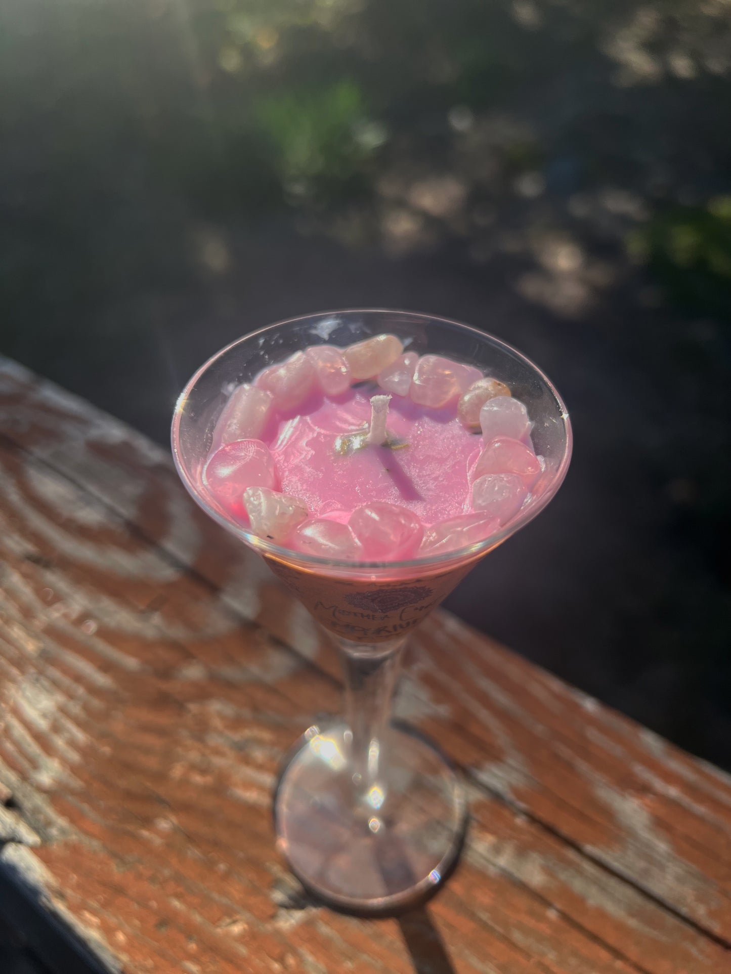 Lavender Chamomile Tea-Light Candle//Thrifted Glass Collection