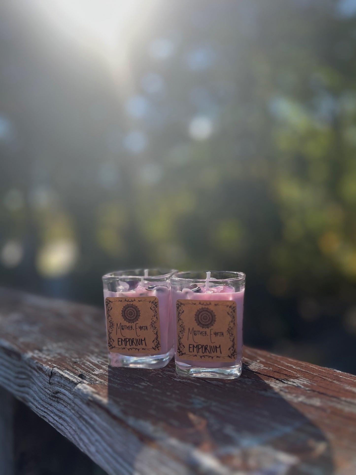 Lavender Chamomile Mini Candles//Thrifted Glass Collection